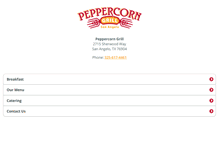 Tablet Screenshot of peppercorngrill.net